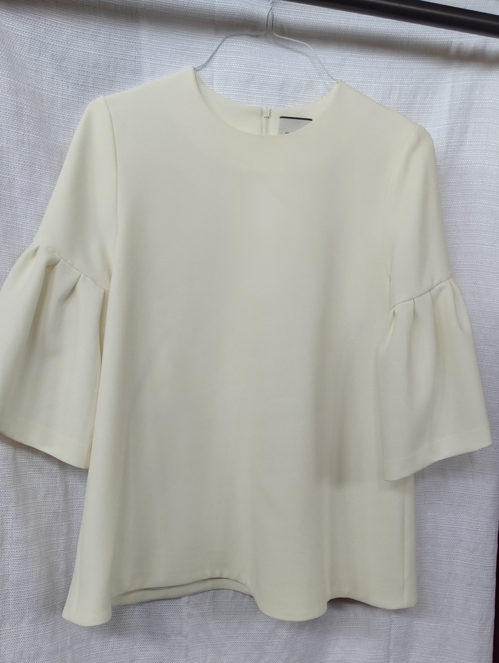 EDIT Oversized Cream Bell-Sleeve Women's Top Medium